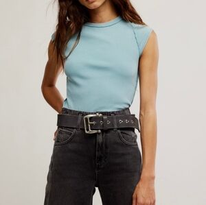 **NWOTS** FP X We The Free "Ever Had* Ribbed Tee In Tourmaline. Size L